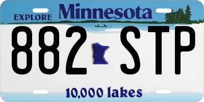 MN license plate 882STP