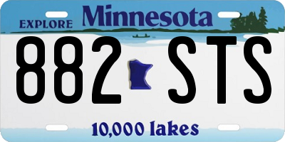 MN license plate 882STS