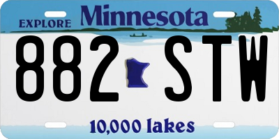 MN license plate 882STW