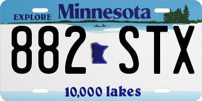 MN license plate 882STX