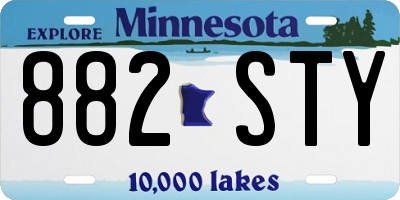 MN license plate 882STY