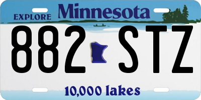 MN license plate 882STZ