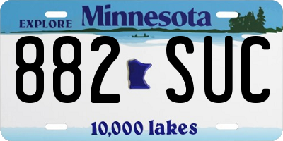 MN license plate 882SUC