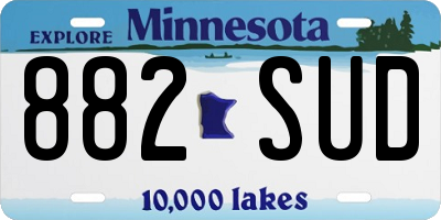MN license plate 882SUD