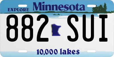 MN license plate 882SUI
