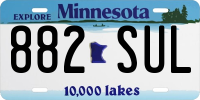 MN license plate 882SUL