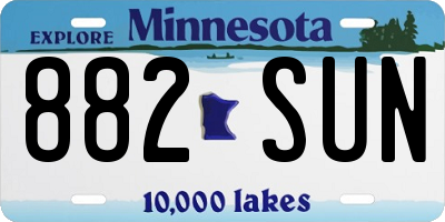 MN license plate 882SUN