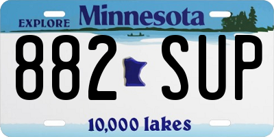 MN license plate 882SUP