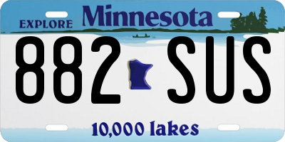 MN license plate 882SUS