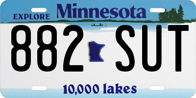 MN license plate 882SUT