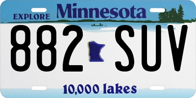MN license plate 882SUV