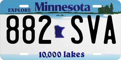 MN license plate 882SVA