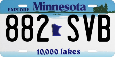 MN license plate 882SVB