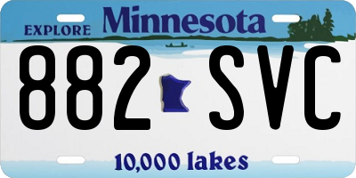MN license plate 882SVC
