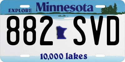 MN license plate 882SVD