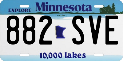 MN license plate 882SVE