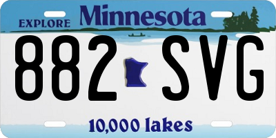 MN license plate 882SVG