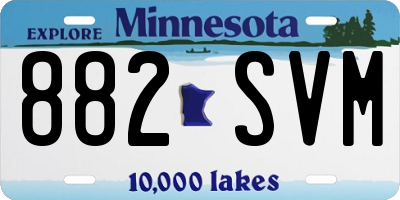 MN license plate 882SVM