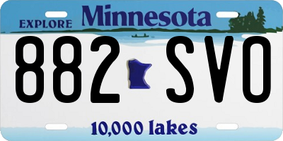 MN license plate 882SVO