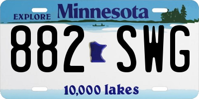 MN license plate 882SWG