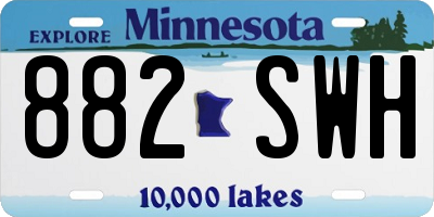 MN license plate 882SWH