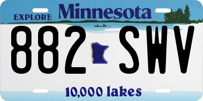 MN license plate 882SWV