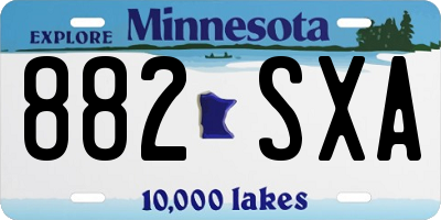 MN license plate 882SXA