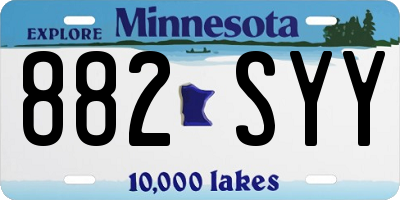 MN license plate 882SYY