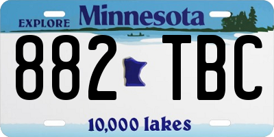 MN license plate 882TBC