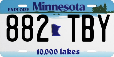 MN license plate 882TBY