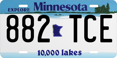 MN license plate 882TCE