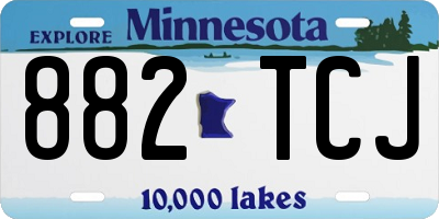 MN license plate 882TCJ