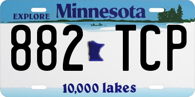 MN license plate 882TCP
