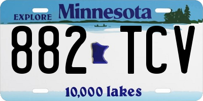 MN license plate 882TCV