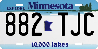 MN license plate 882TJC