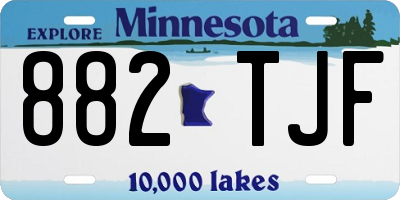MN license plate 882TJF