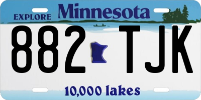MN license plate 882TJK