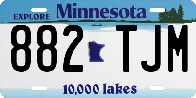 MN license plate 882TJM