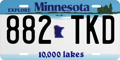 MN license plate 882TKD