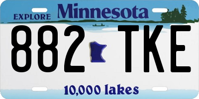 MN license plate 882TKE