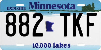 MN license plate 882TKF