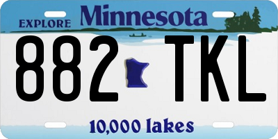 MN license plate 882TKL