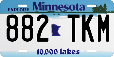 MN license plate 882TKM