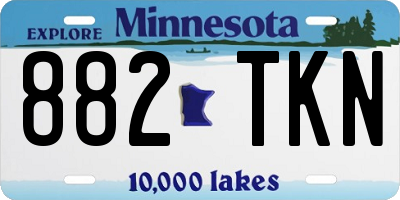 MN license plate 882TKN