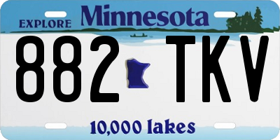 MN license plate 882TKV