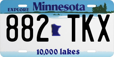 MN license plate 882TKX