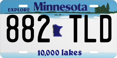 MN license plate 882TLD
