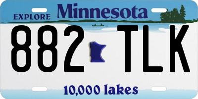 MN license plate 882TLK