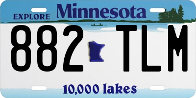 MN license plate 882TLM