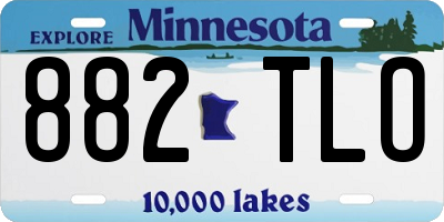 MN license plate 882TLO